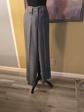 Harve Benard Men's Wide-Leg Dress Pants in Gray